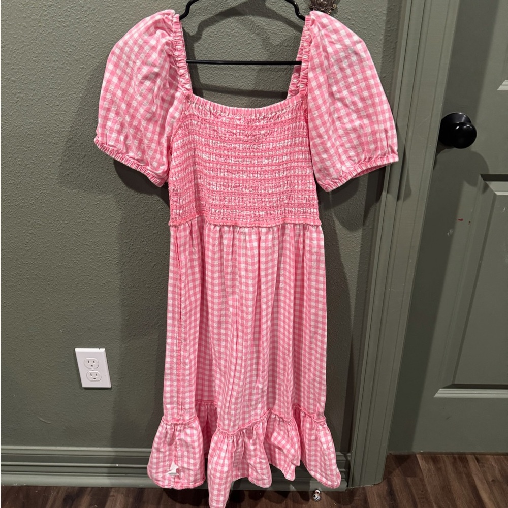Pink Gingham Kids Dress